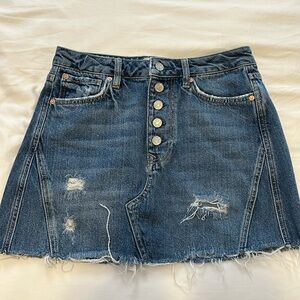 We The Free button Jean skirt